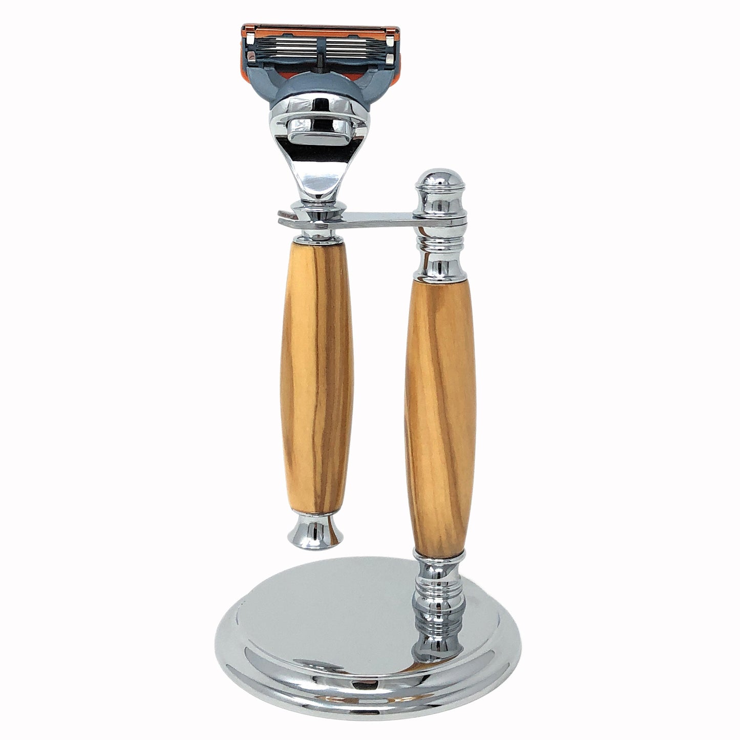 Imperium Shaving The Atlas Handmade Olivewood 2-Piece Shave Set