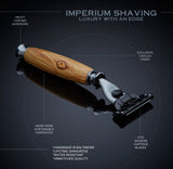 Imperium Shaving The Atlas Handmade Olivewood 2-Piece Shave Set