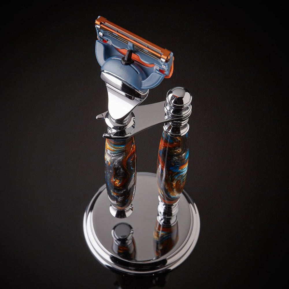 Imperium Shaving The Terra Handmade Marbleized Acrylic 2-Piece Shave Set
