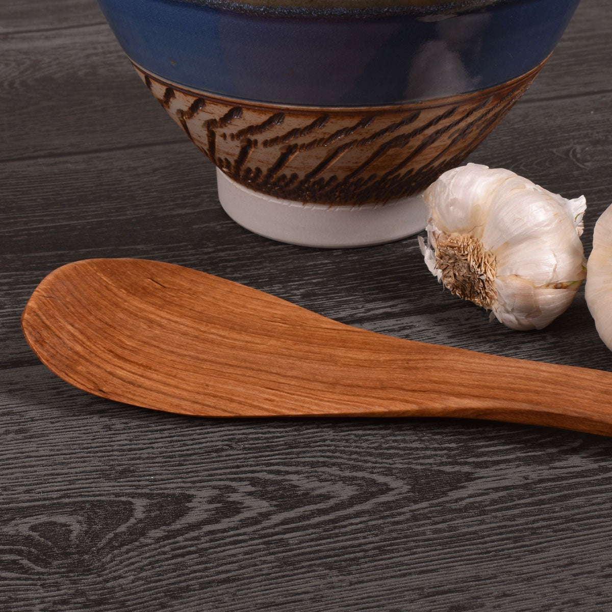 African Wild Olive Wood Casserole Server Scoop, Hand Carved in Kenya by Fair Trade Artisans