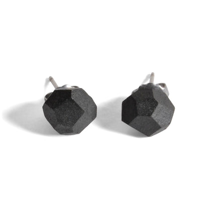 Jenna Vanden Brink Faceted Porcelain Stud Earrings, Black