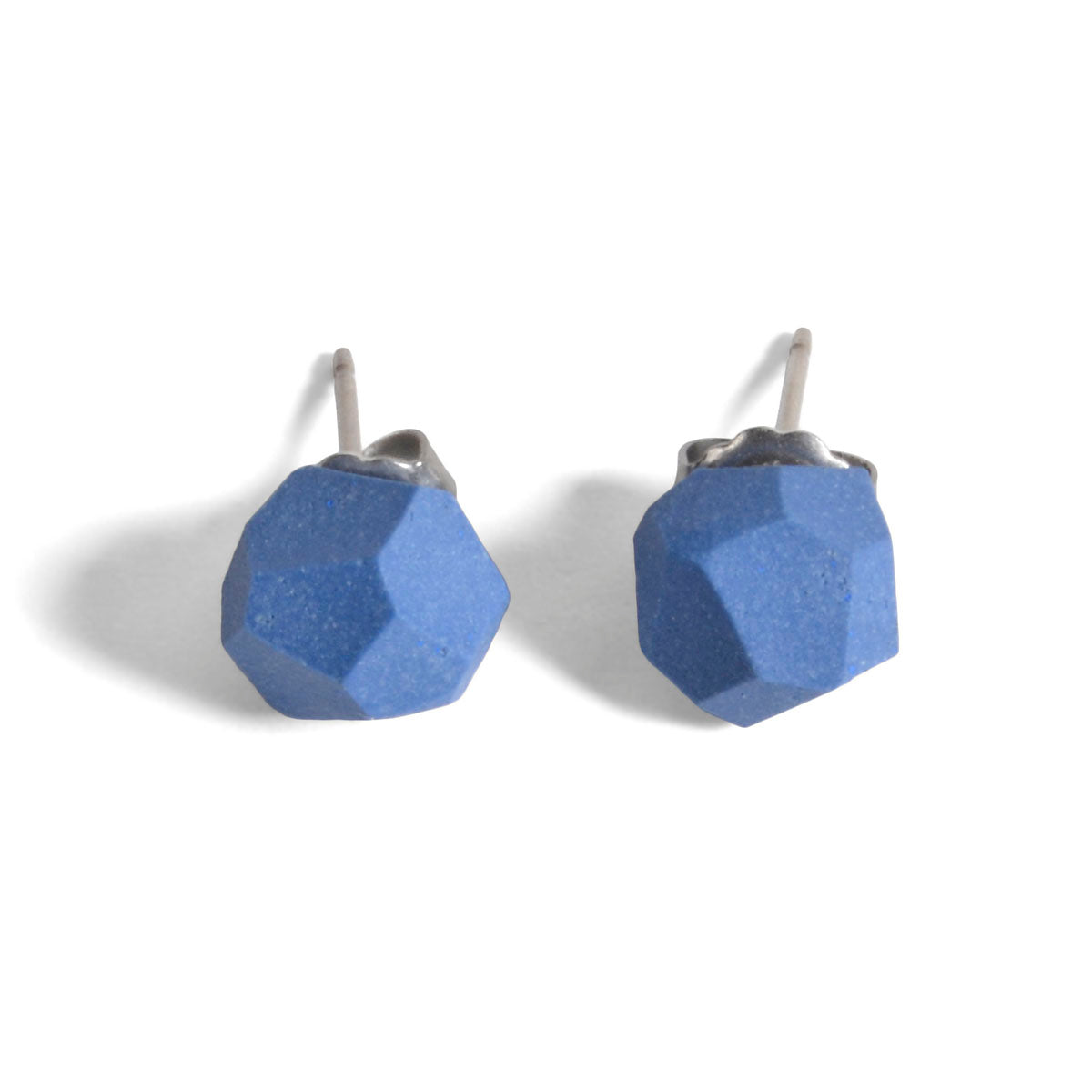 Jenna Vanden Brink Faceted Porcelain Stud Earrings, Delph Blue