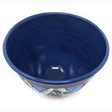 Jennifer Stas Pottery White Birch with Cardinals 7-inch Round Bowl, Blue/Multi