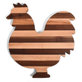 Rooster Appalachian Hardwood Charcuterie Cutting Board, Handmade in the USA