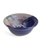 Larrabee Ceramics Small Salad Bowl, Mauve/Cobalt