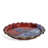 Larrabee Ceramics Large Round Platter with Fluted Rim