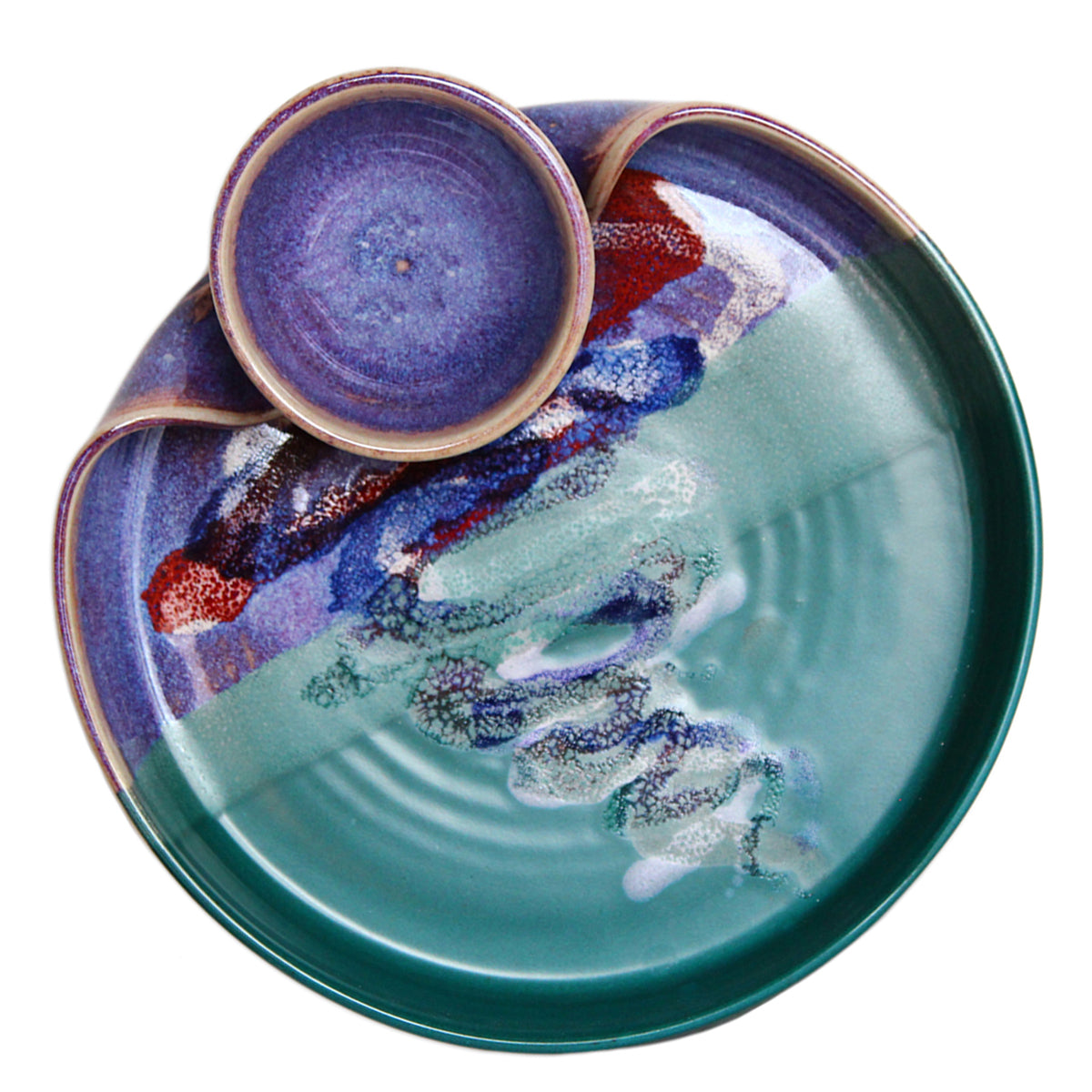 Larrabee Ceramics Chip and Dip Platter