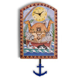 Laughing Moon Noah's Ark Pendulum Wall Clock, Handmade in the USA