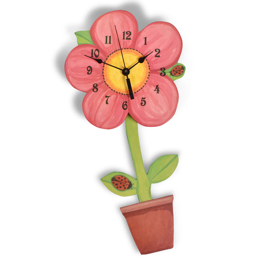 Swingin' Flowerpot American Handmade Pendulum Wall Clock