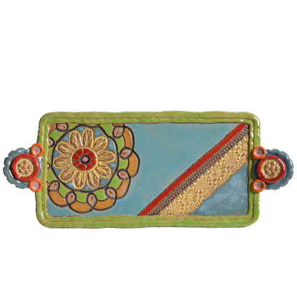 Laurie Pollpeter Eskenazi Lina's Petals Handcrafted American Pottery Tray