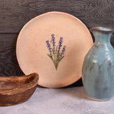 Pressed Lavender 8" Salad Plate by Tara Kothari, Handmade American Pottery
