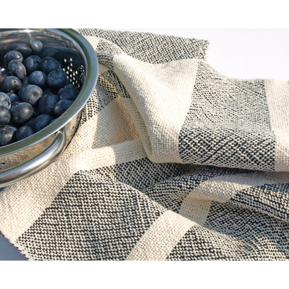 Loomination Handwoven 100% Cotton Tea Towel, Modern Stripe