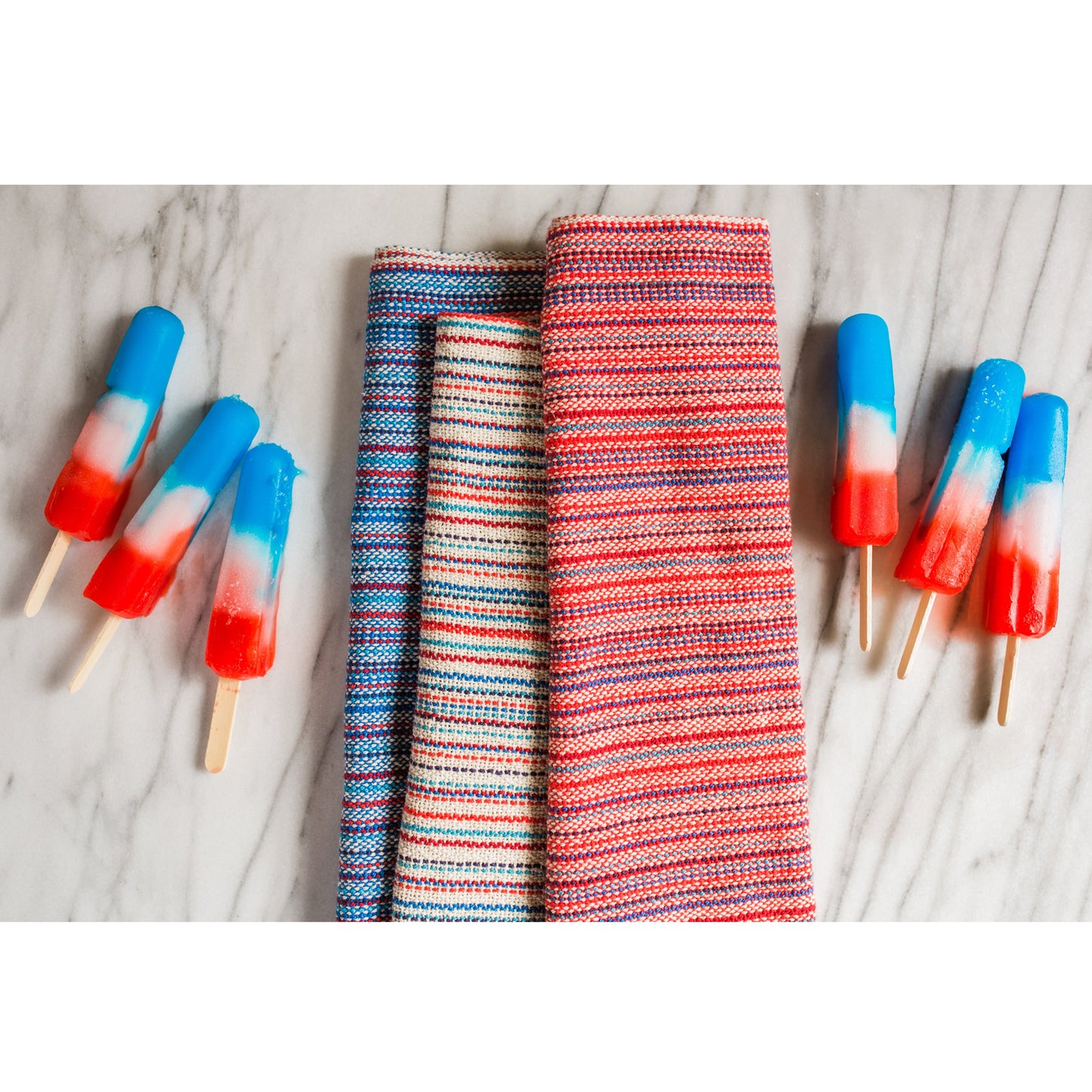 Loomination Handwoven 100% Cotton Tea Towel, Modern Stripe
