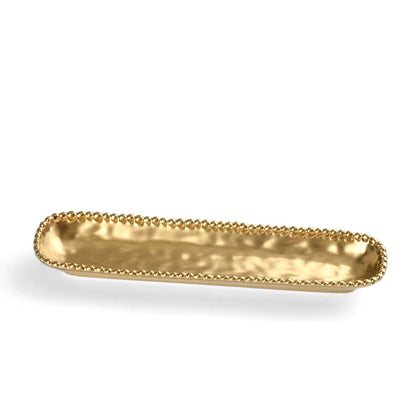 Pampa Bay Monte Carlo Porcelain Cracker Tray, Modern Gold