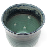 MJ Wilkinson Pottery Handmade Yarn Crock, Green/Blue