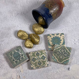 Studio Vertu Blue Moroccan Tumbled Marble Magnets, Set of 4