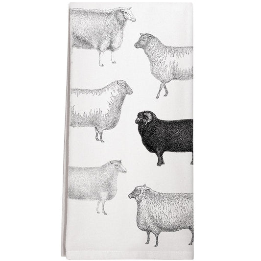 Montgomery Street Black Sheep Cotton Flour Sack Dish Towel - The Barrington Garage