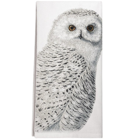 Montgomery Street Snowy Owl Cotton Flour Sack Dish Towel - The Barrington Garage