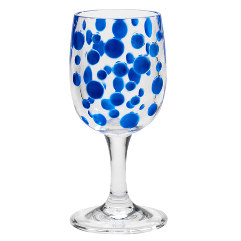 Merritt Satin Pearl 8-oz. Acrylic Wine Glasses, Sapphire, Set of 4