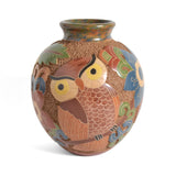 Nicaraguan Pottery 6.5" Carved Owl Vase - The Barrington Garage