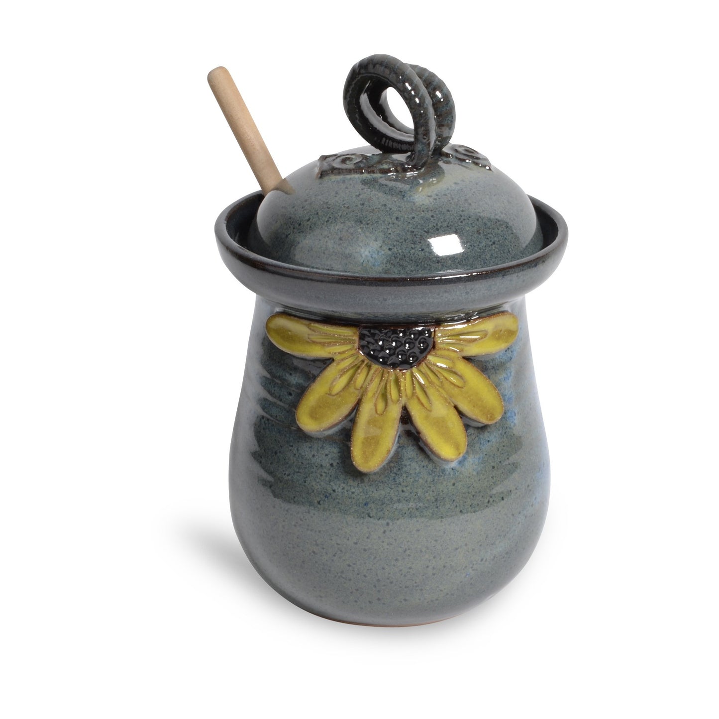 MudWorks Pottery Black Eyed Susan Honey Jar