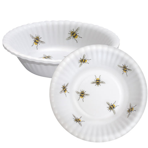 Mary Lake-Thompson Scattered Bees 6-inch Melamine Bowls, Set of 4