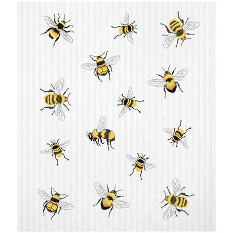 Mary Lake-Thompson Scattered Bees Sponge Cloth, Machine Washable, Compostable