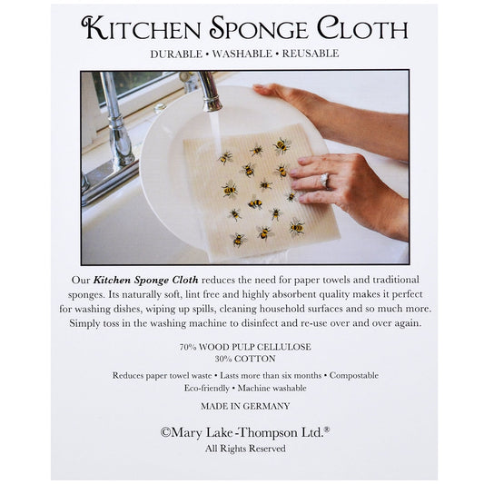 Mary Lake-Thompson Hummingbirds Sponge Cloth, Machine Washable, Compostable