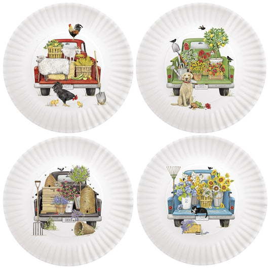 Mary Lake-Thompson Everyday Trucks 9-inch Melamine Plates, Set of 4