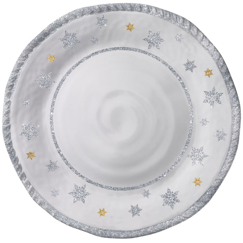 Merritt Snowflake Dreams Melamine Charger Plate