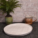 Merritt Designs 10.5-inch Luxe Linen Melamine Dinner Plate/Platter, Beige