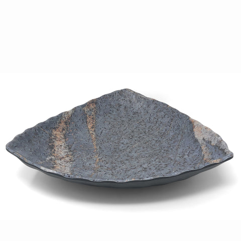 Merritt Limestone Print 12" Triangle Melamine Serving Bowl