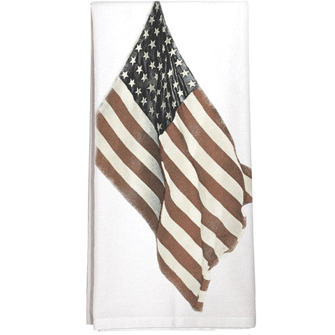 Montgomery Street United States Flag Cotton Flour Sack Dish Towel
