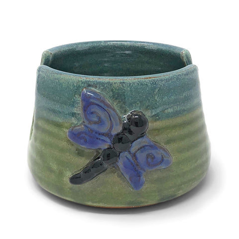 MudWorks Pottery Dragonfly Sponge Holder Front View