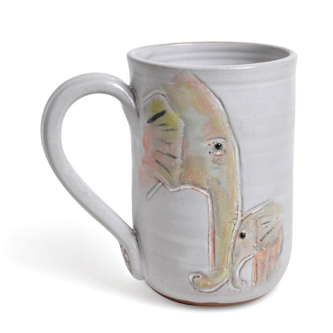 MudWorks Pottery Mama with Baby Elephant Mug