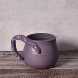 MudWorks Pottery Octopus Tentacle Mug, Eggplant Glaze, Handmade in the USA