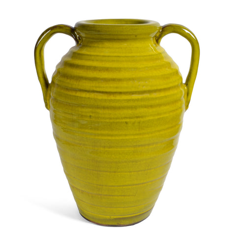 Napa Home & Garden Calhoun 13-inch Decorative Urn with Handles, Chartreuse