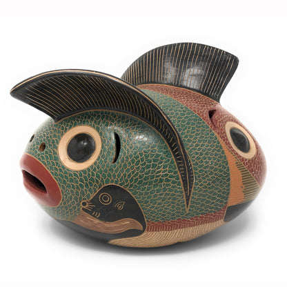 Nicaraguan Pottery Siamese Fish, Small