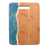 Sea Lion Studio Ocean Wave Bamboo Cutting Board, Large, Mermaid Tail