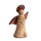 PotTerre Raku Pottery Mini 4-1/2-inch Angel Figurine