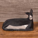 PotTerre Raku Pottery 6-inch Donkey Nativity Figurine, Handmade in The USA