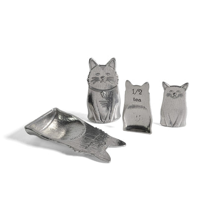 Roosfoos Pewter Cat Measuring Spoons - The Barrington Garage
