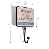 Welcome to the Lake House Tumbled Marble Towel and Robe Hook