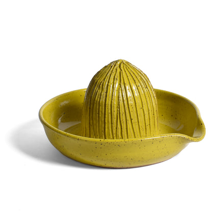 RachaelPots Kitchen Citrus Juicer, Handmade American Pottery, Yellow