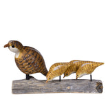 The Painted Bird by Richard Morgan Bob White Quails Wooden Figurine
