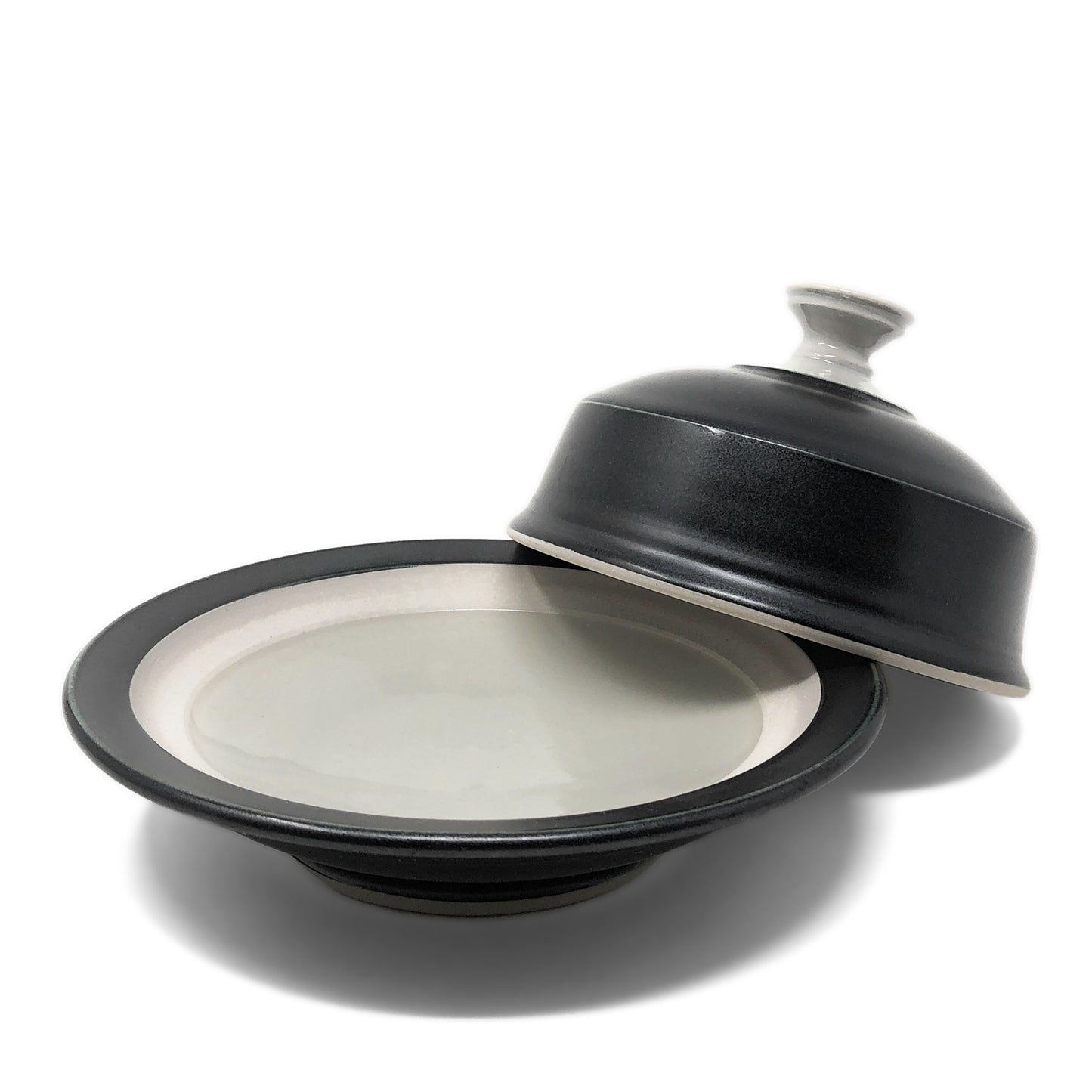 Royce Yoder Pottery Cheese Dome, Black
