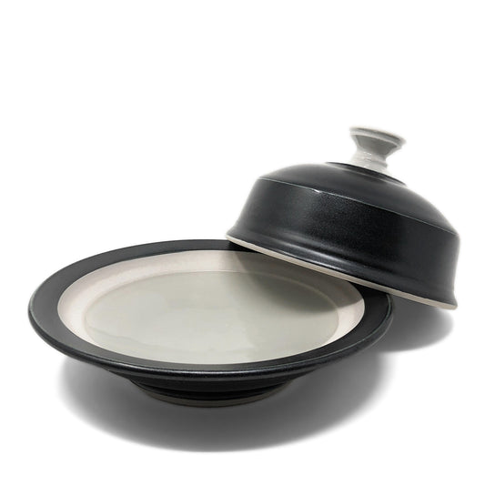 Royce Yoder Pottery Cheese Dome, Black