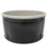 Royce Yoder Pottery 2-Quart Straight Sided Bowl, Souffle, Casserole Dish, Black/White