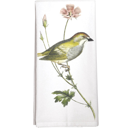 Montgomery Street Yellow Finch Cotton Flour Sack Dish Towel