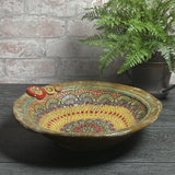Cori's Kaleidoscope 12" Round Bowl by Laurie Pollpeter Eskenazi, Handmade American Pottery